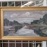 Marine oil on canvas signed
