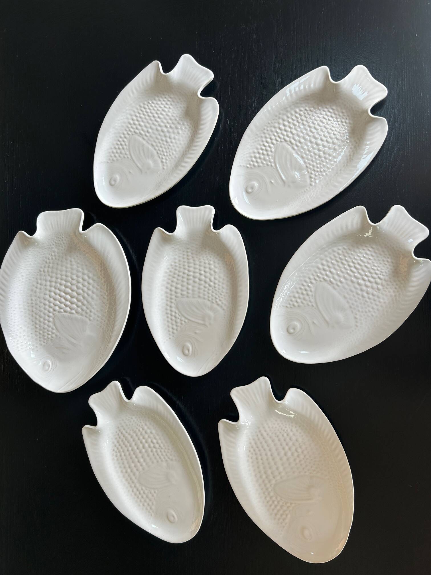porcelain fish plate and platter