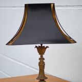 Bronze lamp with lampshade, bronze table lamp, living room lamp, lampshade lamp, accent lamp