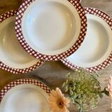Set of 6 vintage soup plates - Scottish model from Sarreguemines
