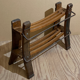 Antique fisherman's stool or wine and shoe rack, Dutch ca 1920