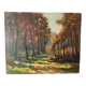 Cabin in the forest, oil on panel, signed H Classens.
