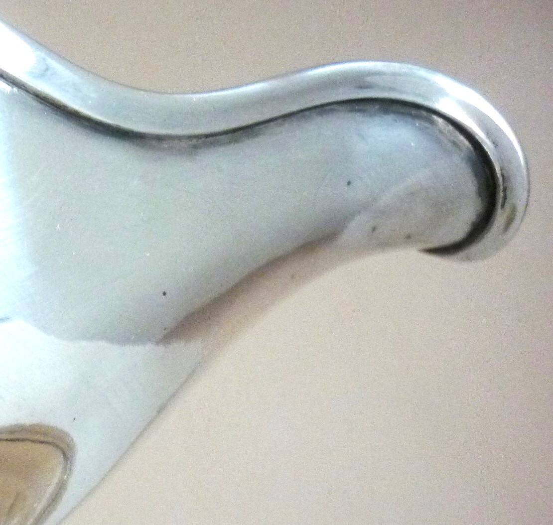 Large gravy boat on its frame, silver metal Cailar Bayard, 19th century