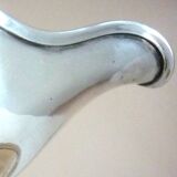 Large gravy boat on its frame, silver metal Cailar Bayard, 19th century