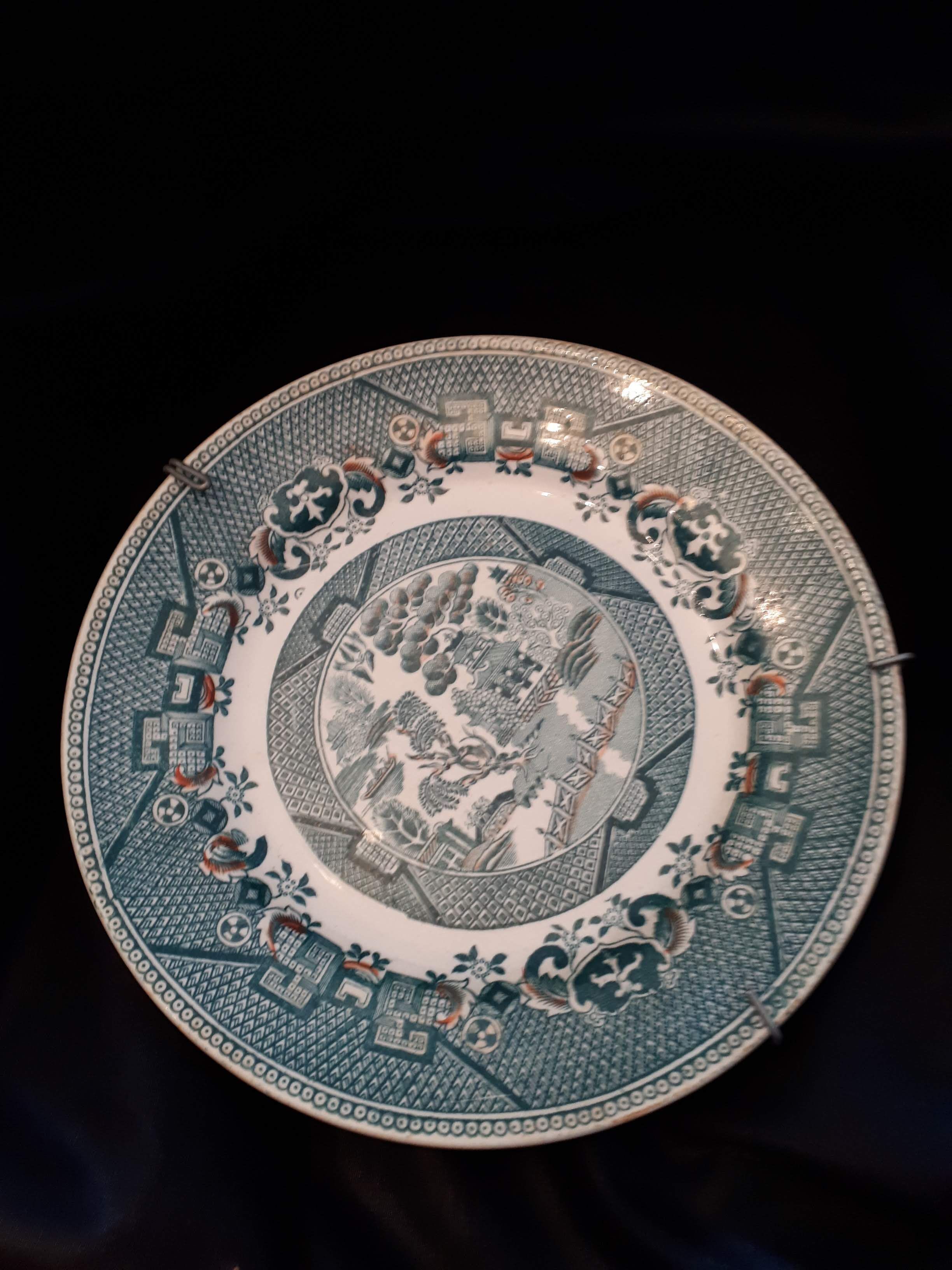 Plate Faïence sarreguemines "Willow"