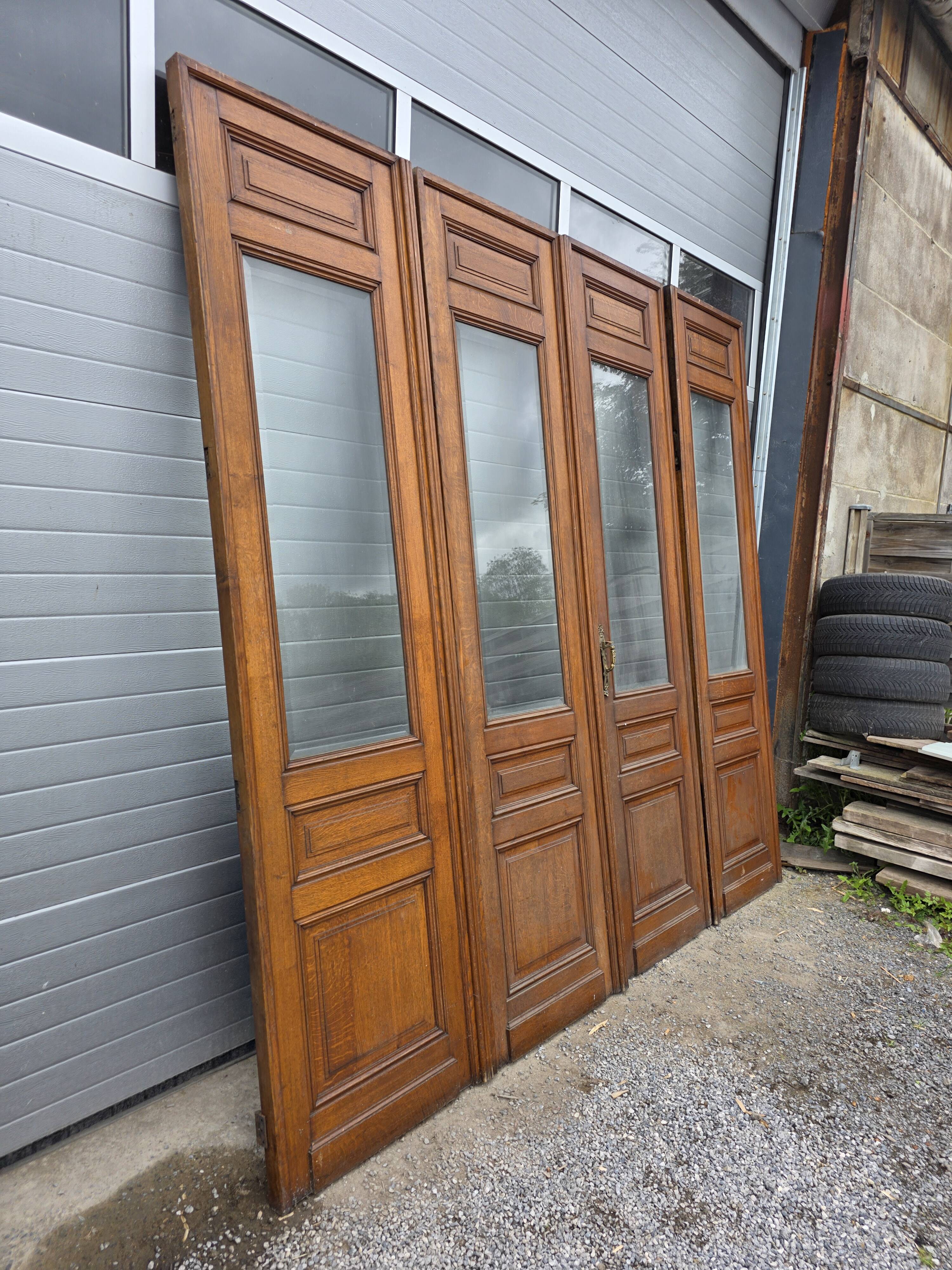 6 solid oak partition doors, 277cm in height (exceptional model)
