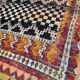 Moroccan handmade antique tribal rug 124x142 cm