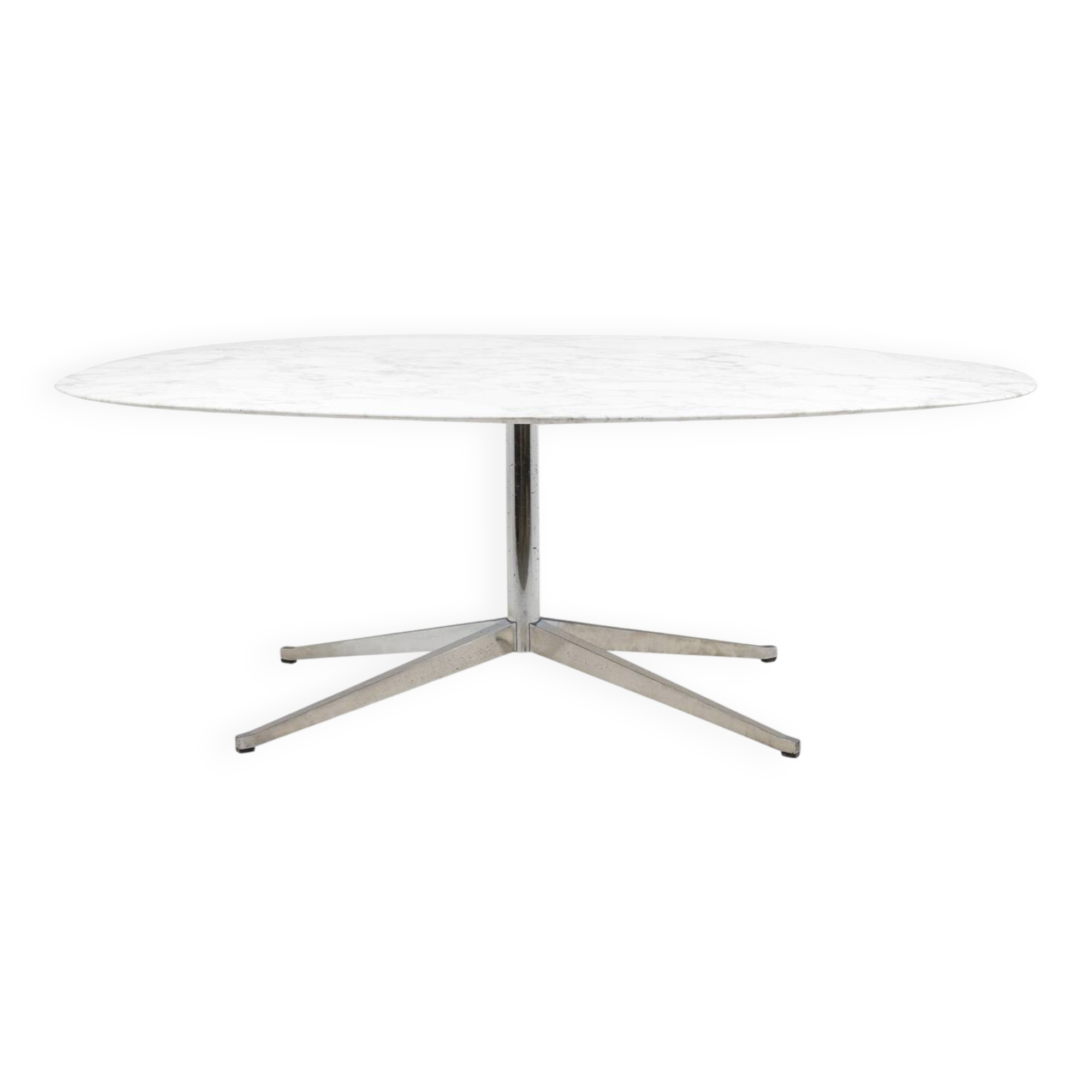 Florence Knoll for Knoll. Marble and chrome-plated metal table. 1970s. LS54931408H