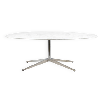 Florence Knoll for Knoll. Marble and chrome-plated metal table. 1970s. LS54931408H