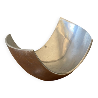 Coupe à fruits Space Age en aluminium datant probablement des années 1970