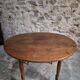 Table à abattants ancienne en chêne français, table à manger ronde, vers 1880–1920