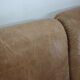 1970s Brutalist Dutch Oak and Leather 3 Seater Sofa