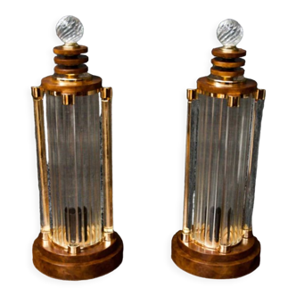 A pair of art deco table lamps, Poland, 1960s