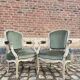Pair Of Louis XV Style Lacquered Wood Armchairs XIX Eme Century
