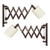 Set of 2 scissors wall lamps, 1960s