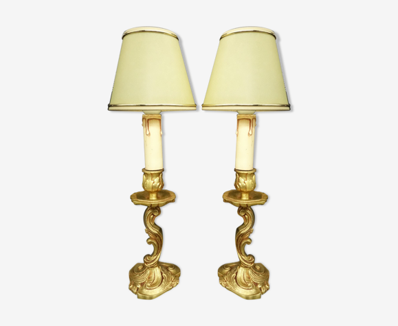 Paire de lampes de chevet style Louis XV | Selency