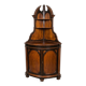 Lombard corner cabinet in ebony wood, late 19th century.