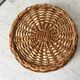trio of woven rattan and bamboo baskets from the 60s and 70s