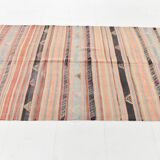5x9 Rug For Living Room Salmon Green Kilim Rug, 145x288Cm
