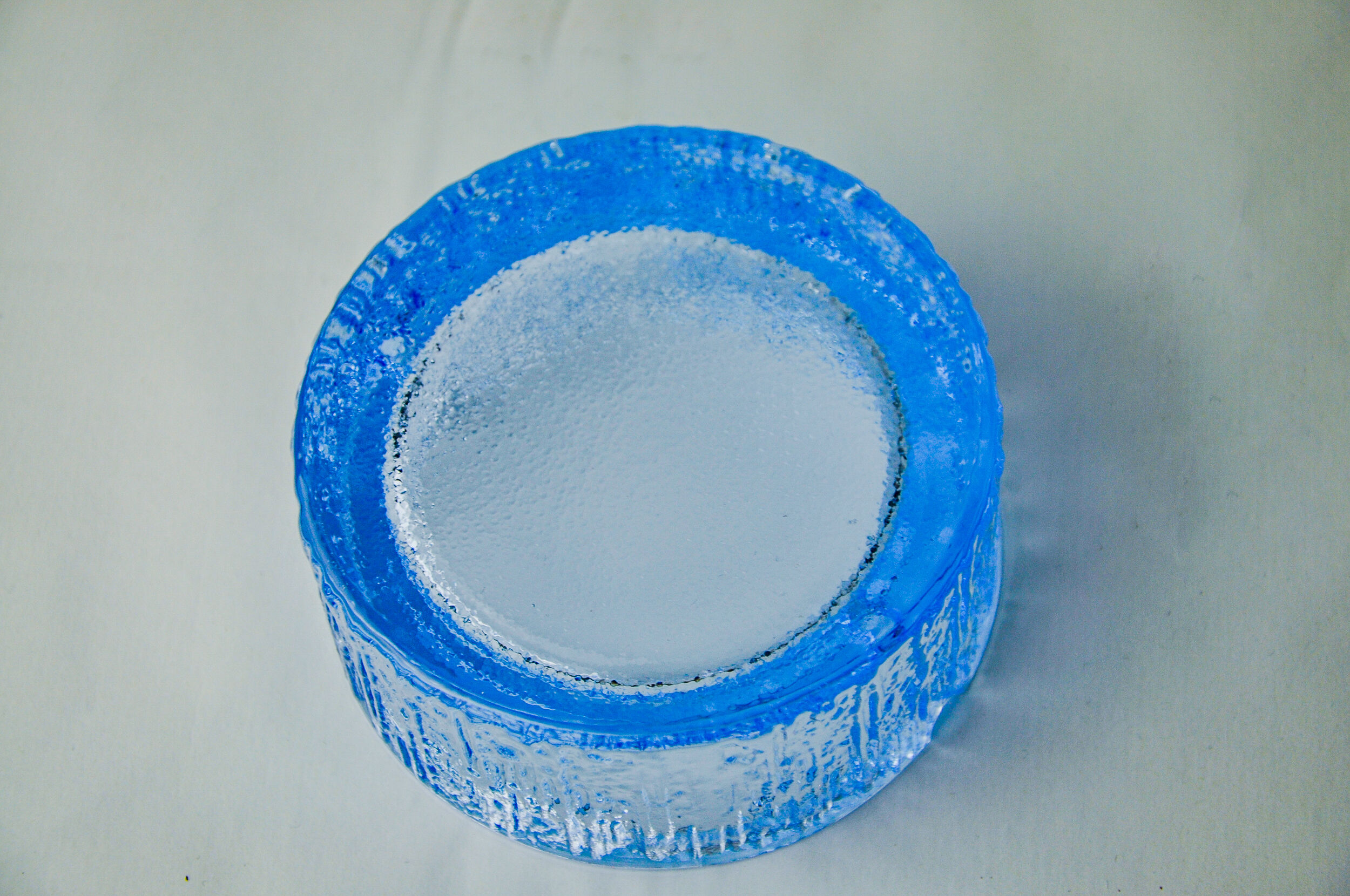 Ice ashtray by Antonio Imperatore, blue murano glass, Italy, 1970
