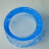 Ice ashtray by Antonio Imperatore, blue murano glass, Italy, 1970