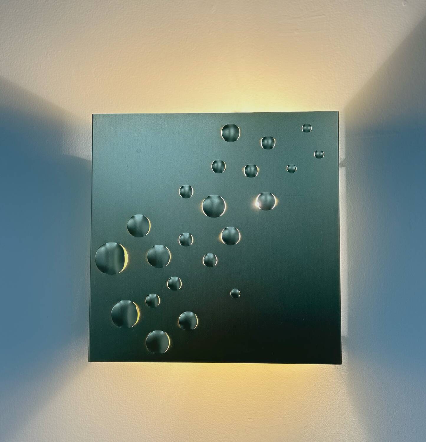 Gold ‘star rain’ wall lamp by e.j. jelles for raak in 1960s