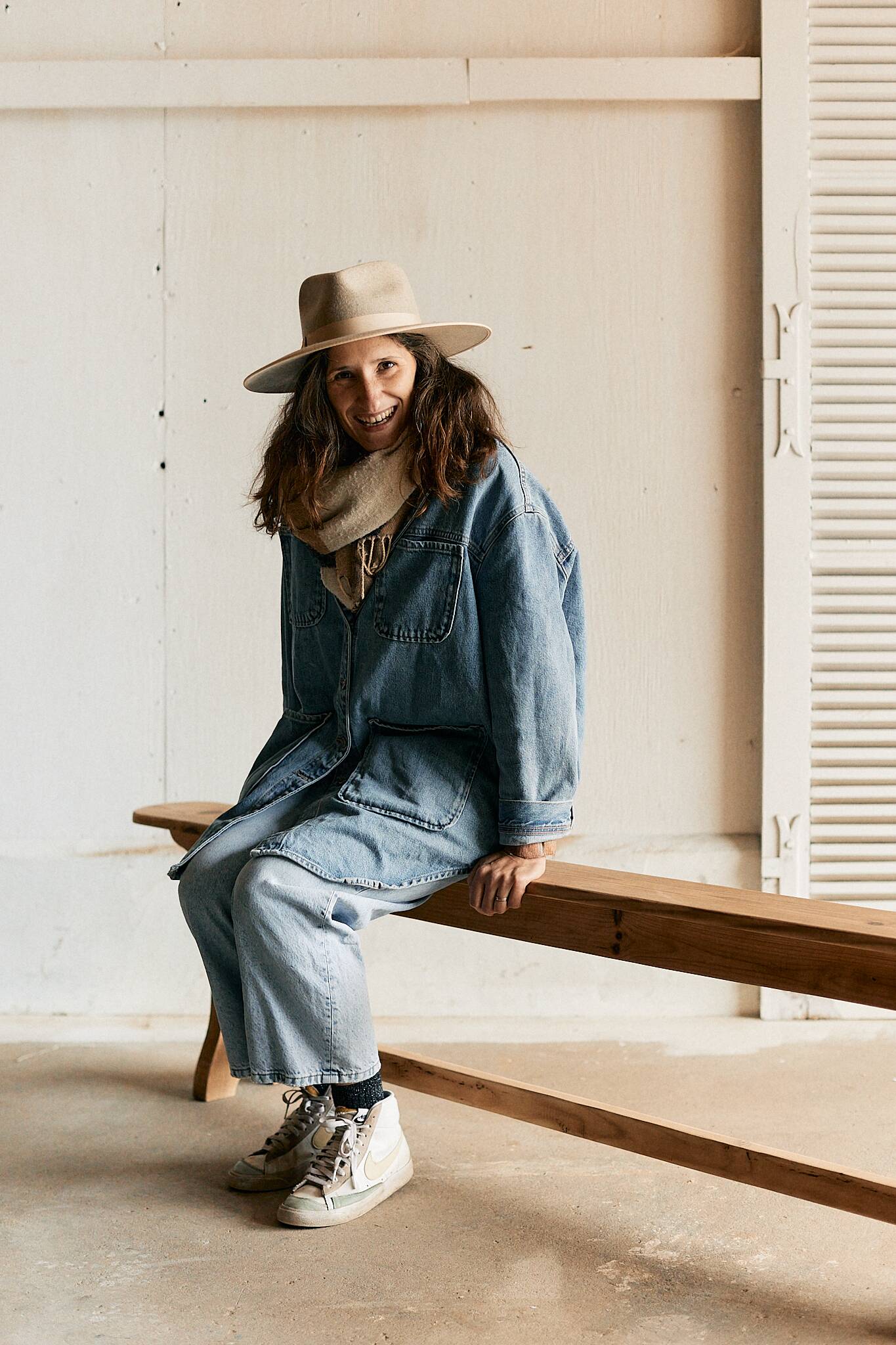 Vintage wooden bench