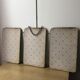Large barber mirror / vintage triptych 66x32cm