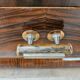 Art Déco Vanity Table in Nutwood with Mirror, Italian Design, 1940s