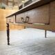 Grande table de ferme XL chêne « carrée » conférence 1950