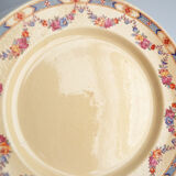 4 old flowered iron earth dessert plates