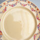 4 old flowered iron earth dessert plates