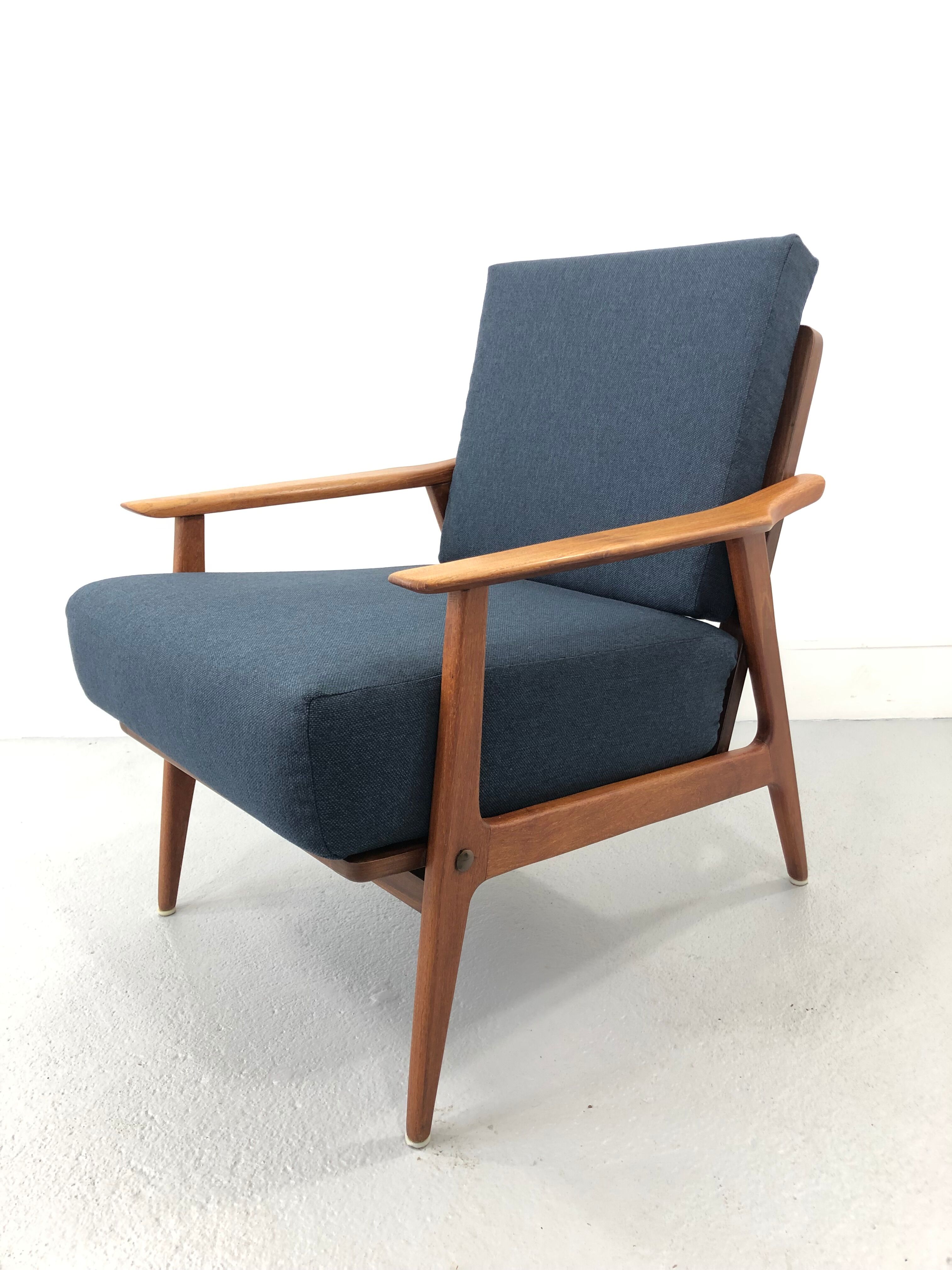 Vintage danish teak lounge chair, 1970s