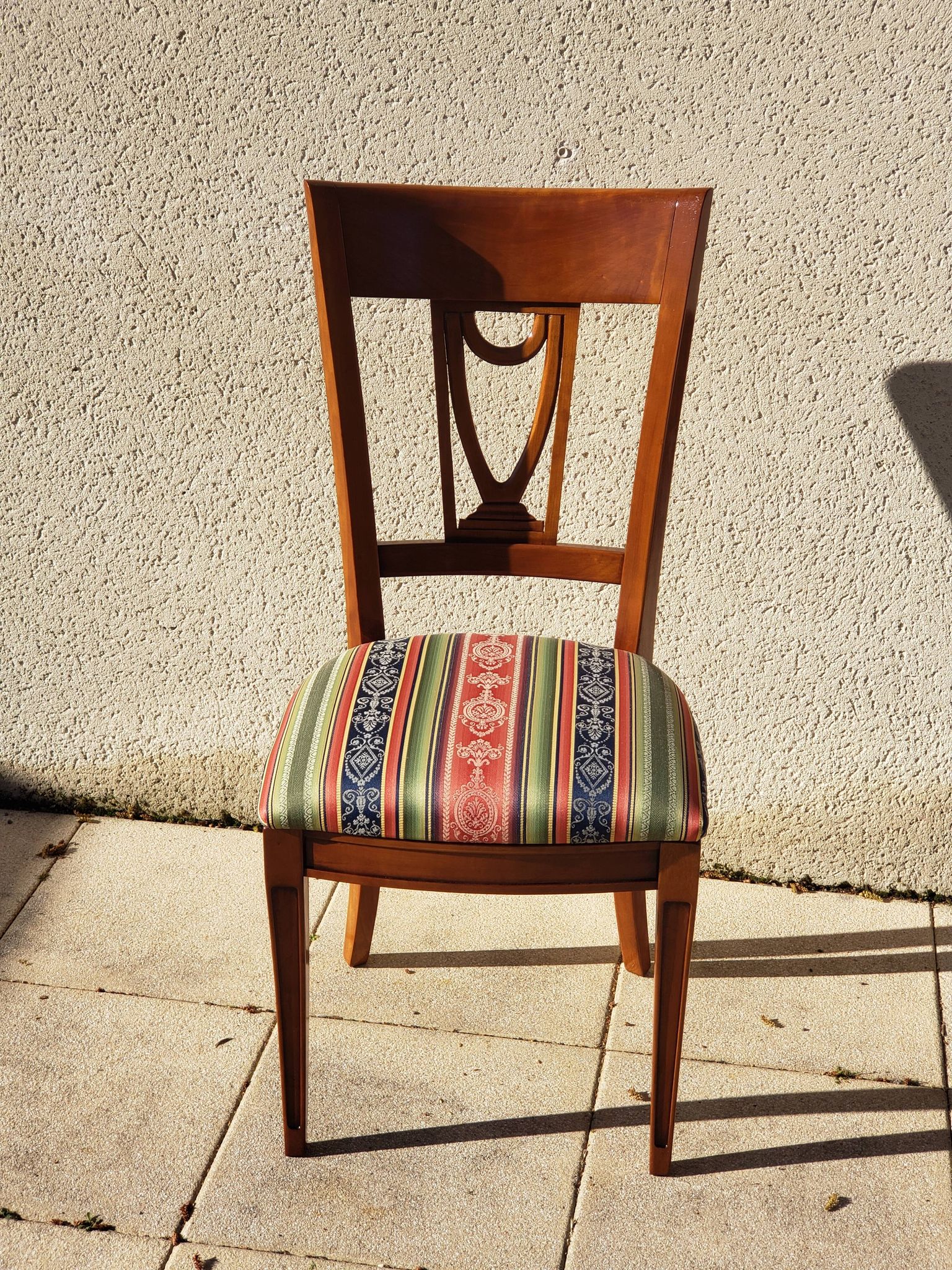 Vintage wooden office chair from the 1970s.