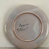 Decorative plate from Vallauris signed Cerenne