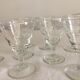 Suite of 8 liquor glasses 1930  engraved blown glass