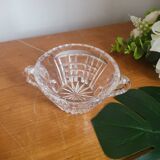 Cut Crystal Bowl with 2 Handles