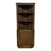 ERCOL English elm corner cabinet from the 1970s