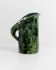 Vintage 1970s studio ceramic vase or pitcher, glazed green.