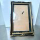 Antique black & gold wooden frame   24 cm x 16 cm convex glass