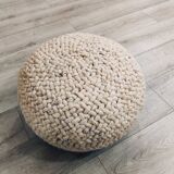 Wool pouf