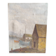 Peinture à l'huile sur toile vintage française, signée L. Salcido