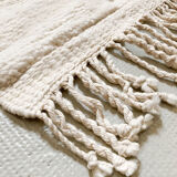 Moroccan Berber carpet m'rirt unbleached with engraved patterns 2,44x1,64m