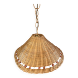 Vintage wicker pendant light