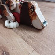 Snoopy wooden pull along dog fisher price