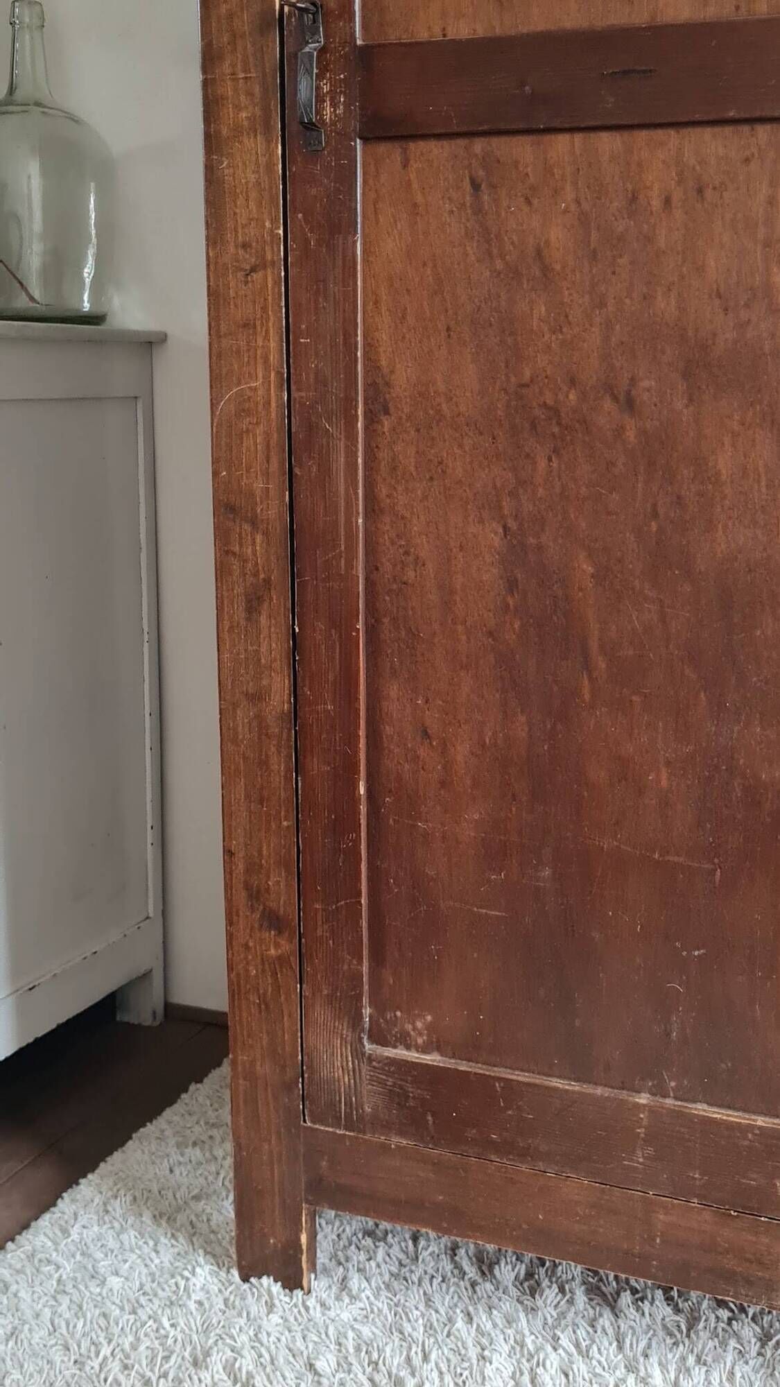 Antique Parisian wardrobe with one door.