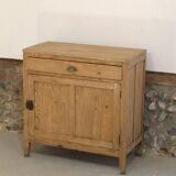 Raw wood jam cupboard / small Parisian sideboard