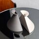 Pair of cream and grey ceramic vases from the 1970s