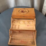 Wooden paint box 3 storage lockers