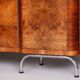 Bauhaus Czechia Sideboard in Walnut and Chrome-Plated Steel by Robert Slezak, 1930s
